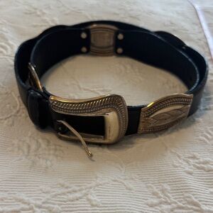 Fossil Black Belt with Gold and Silver Buckle